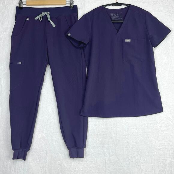 Figs Other - Figs Scrub Set Purple Shadow Zamora Jogger Pants XSP Catarina Top XXS